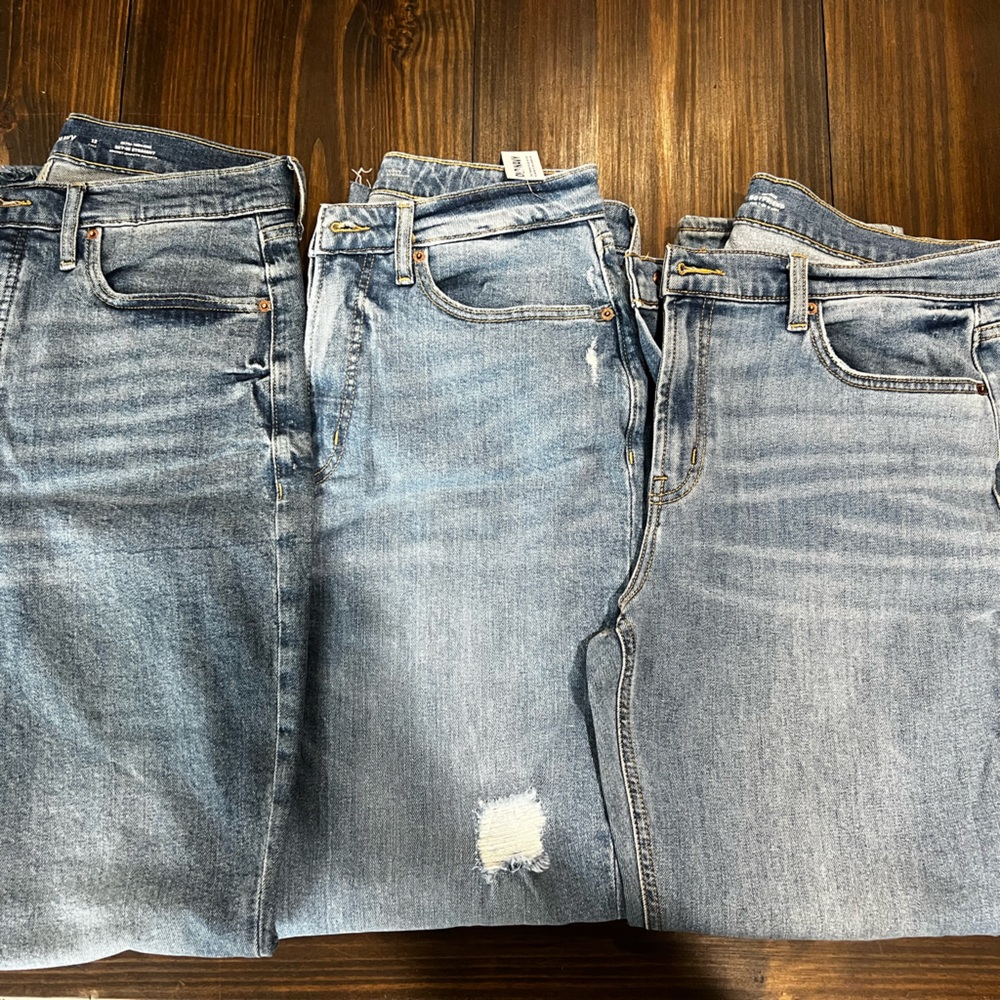3 pairs of 12 Tall Old Navy Jeans